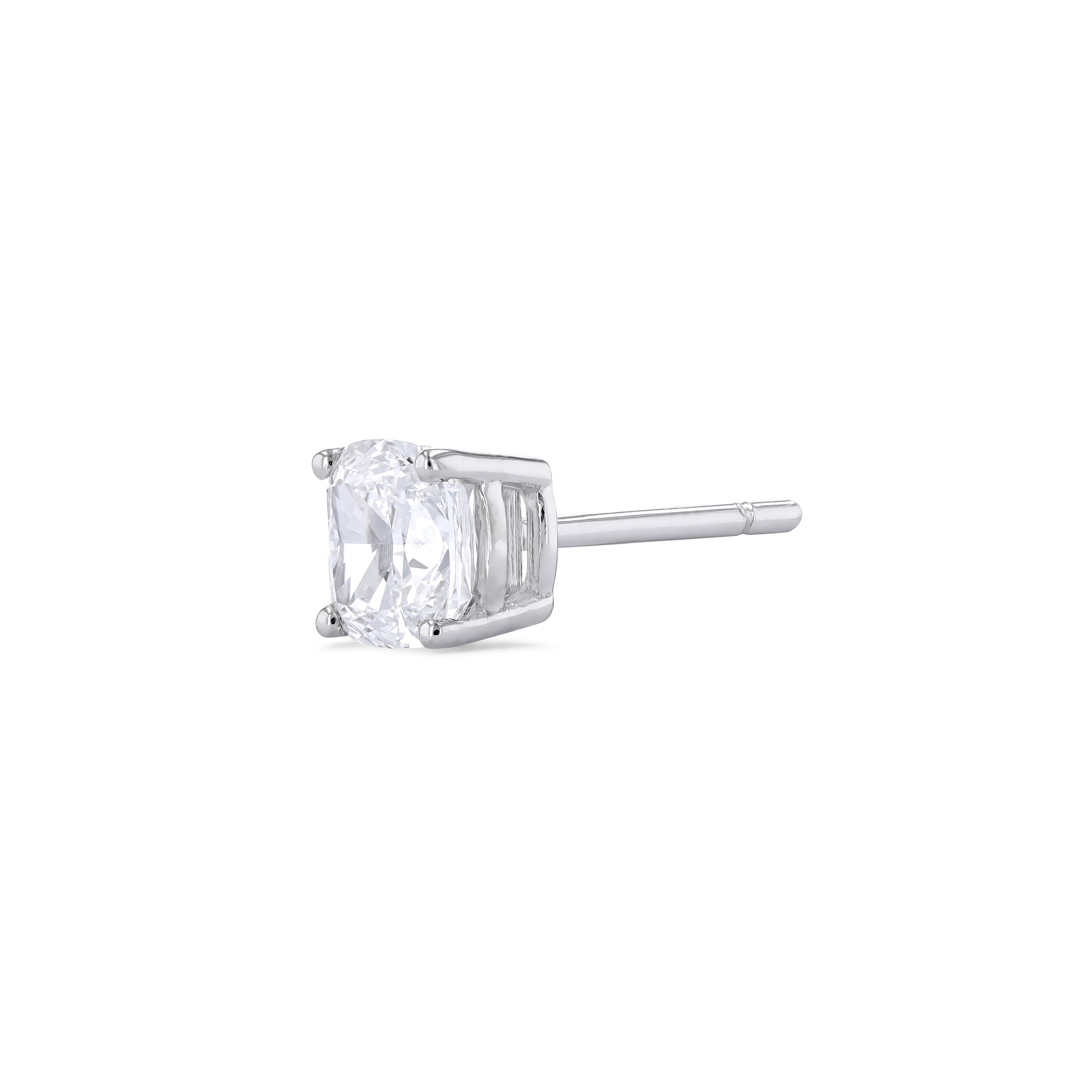 Cushion Cut Diamond Earrings (1 ct each)