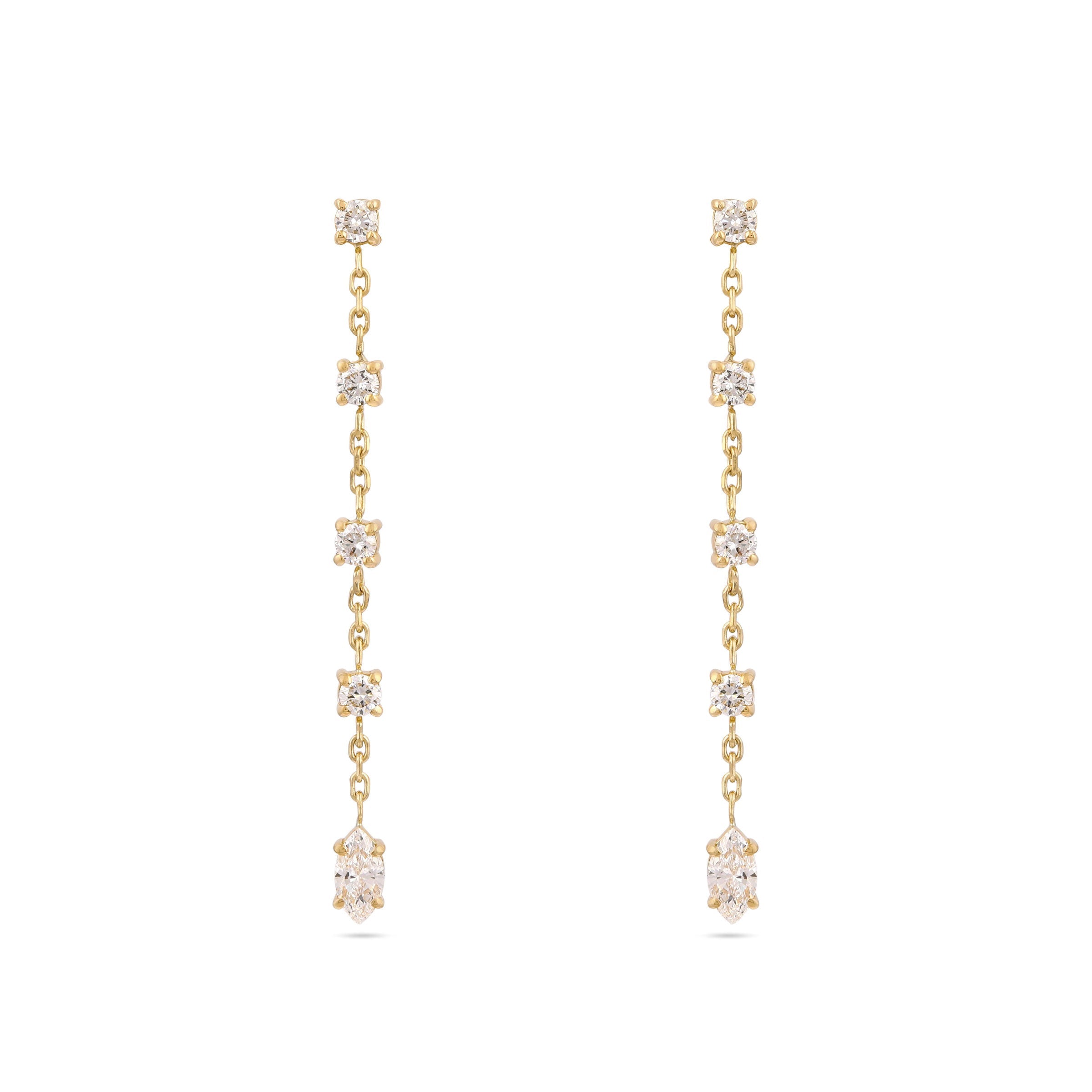 Gaia Diamond Drop Earrings