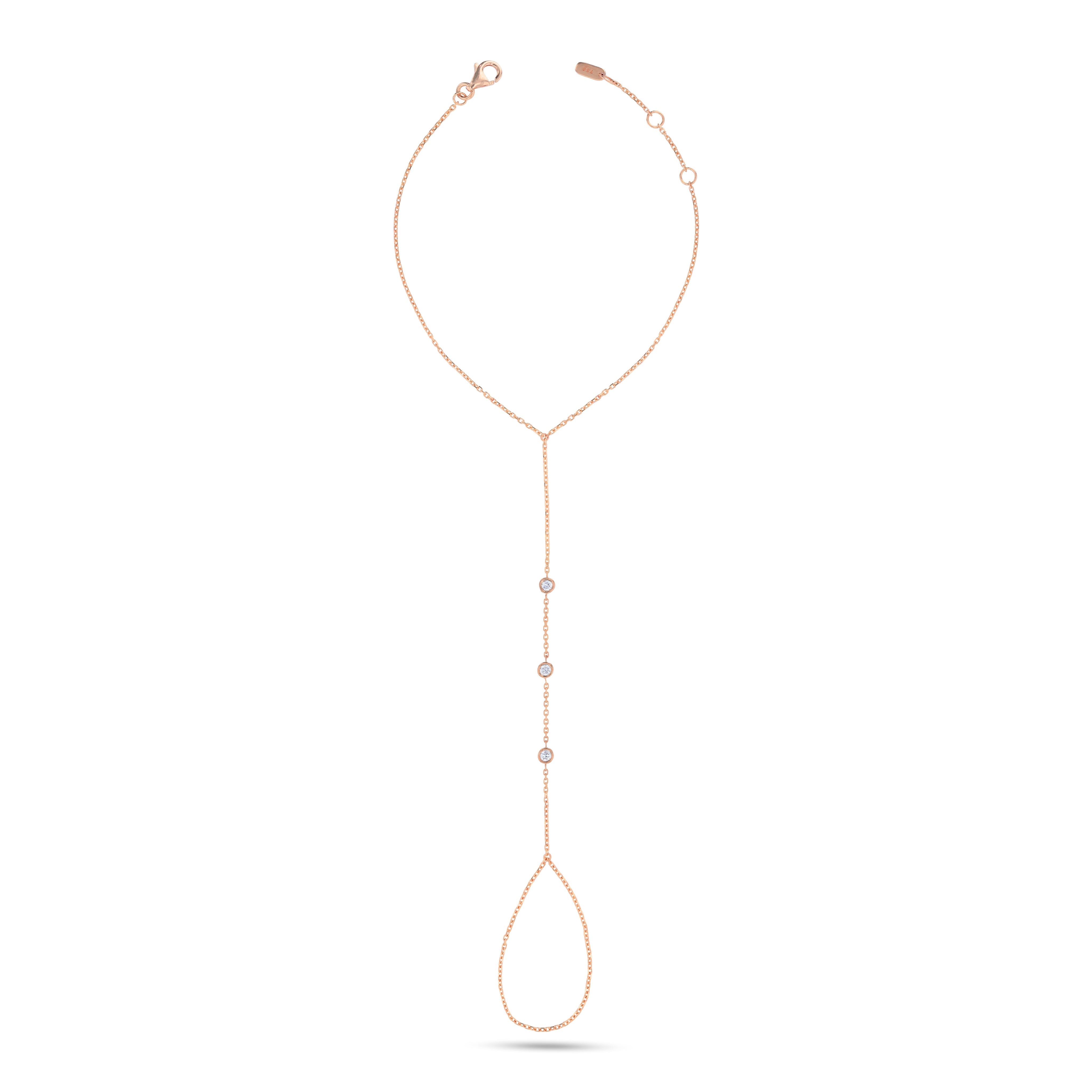 Leena Diamond Hand Chain in 18K Yellow Gold
