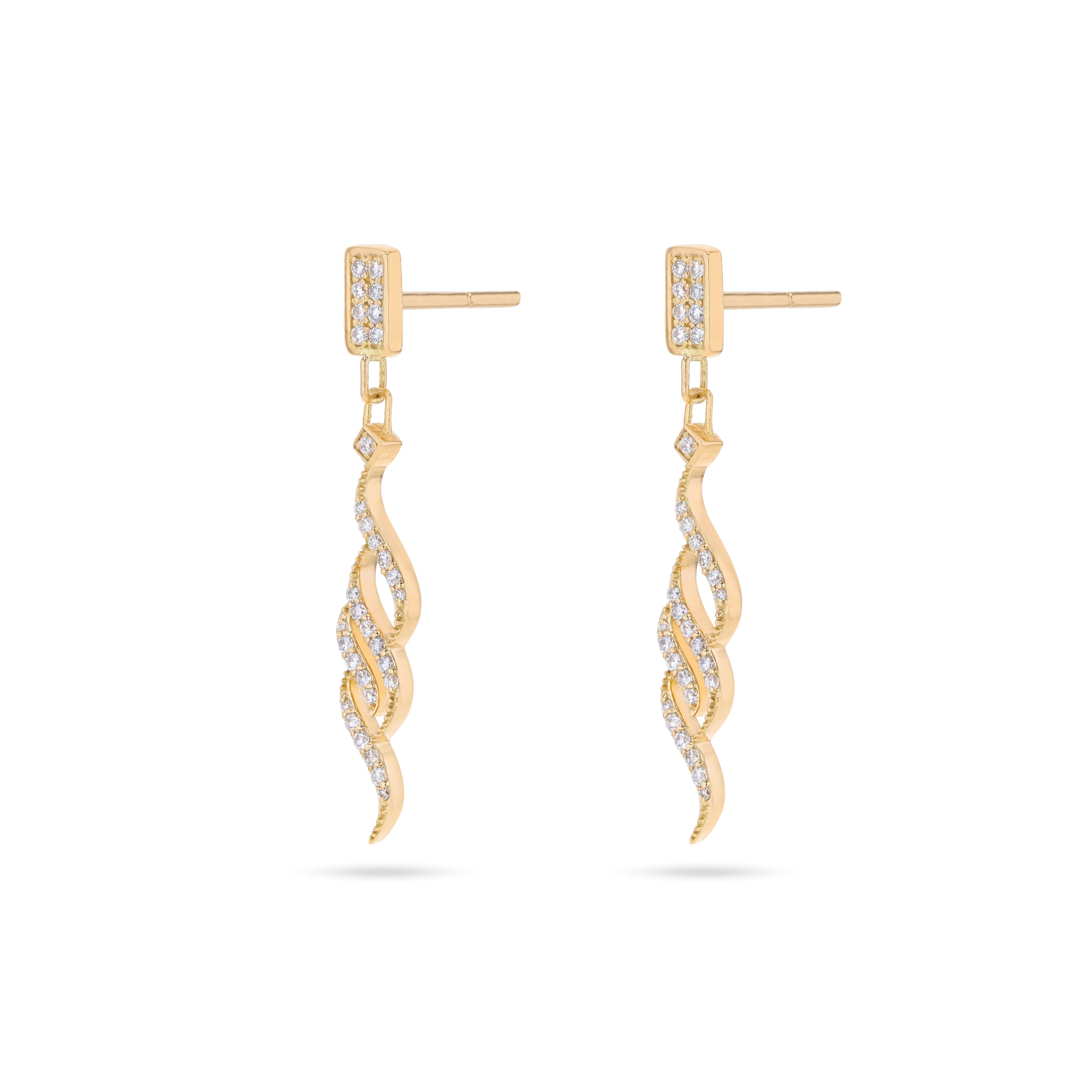Ray of Light Noor Earrings in Yellow Gold