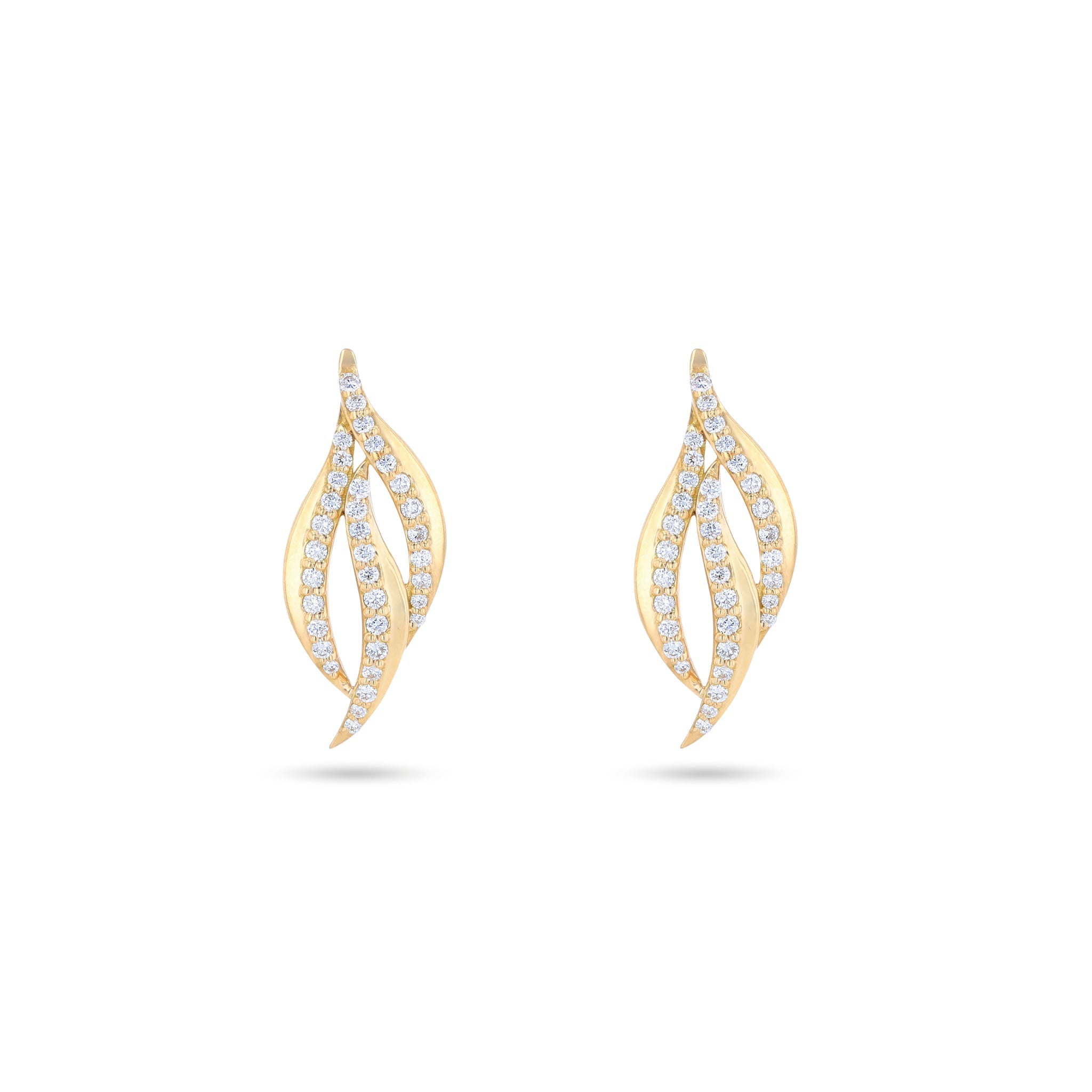 Rhea Feather Diamond Earrings
