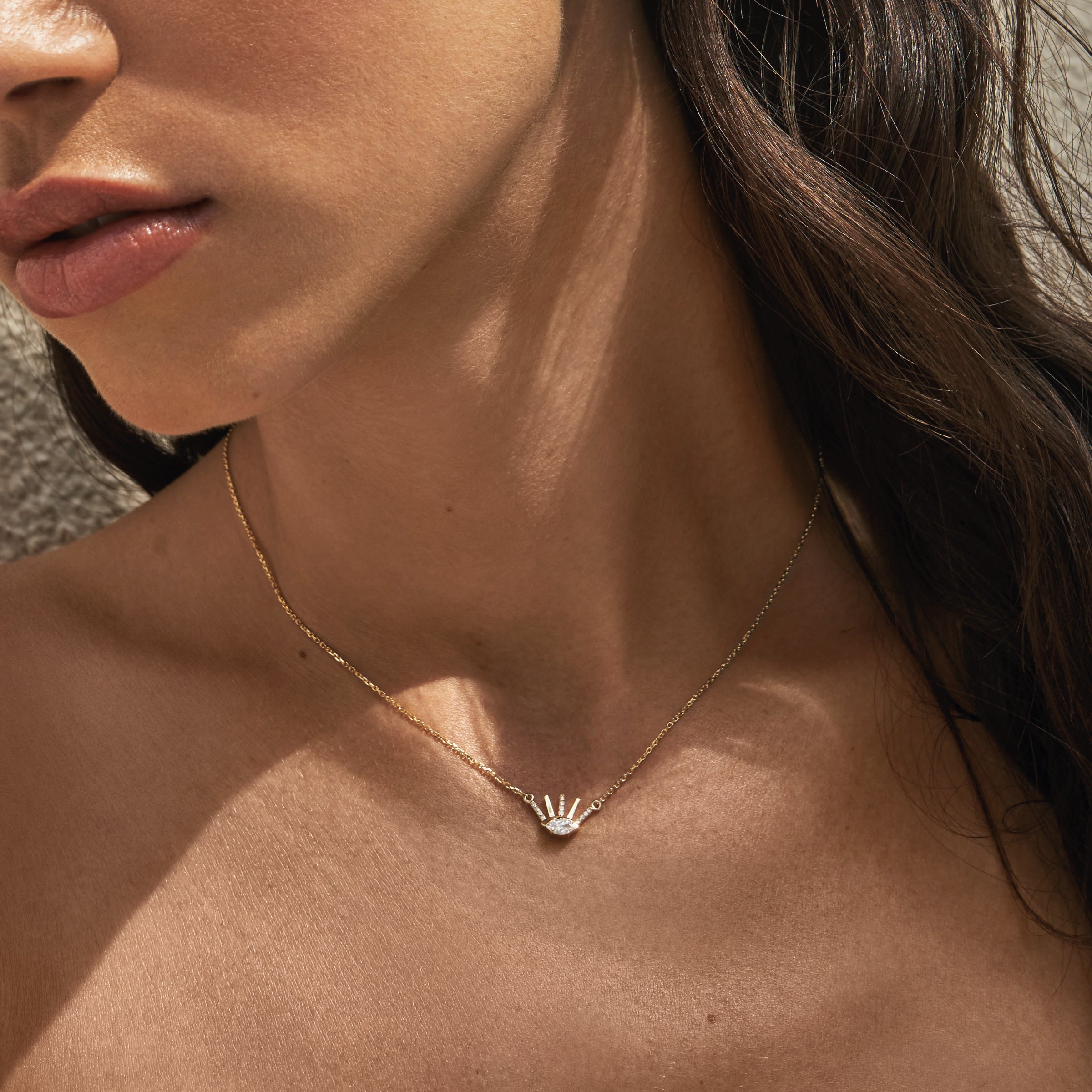 Roya Evil Eye Diamond Necklace
