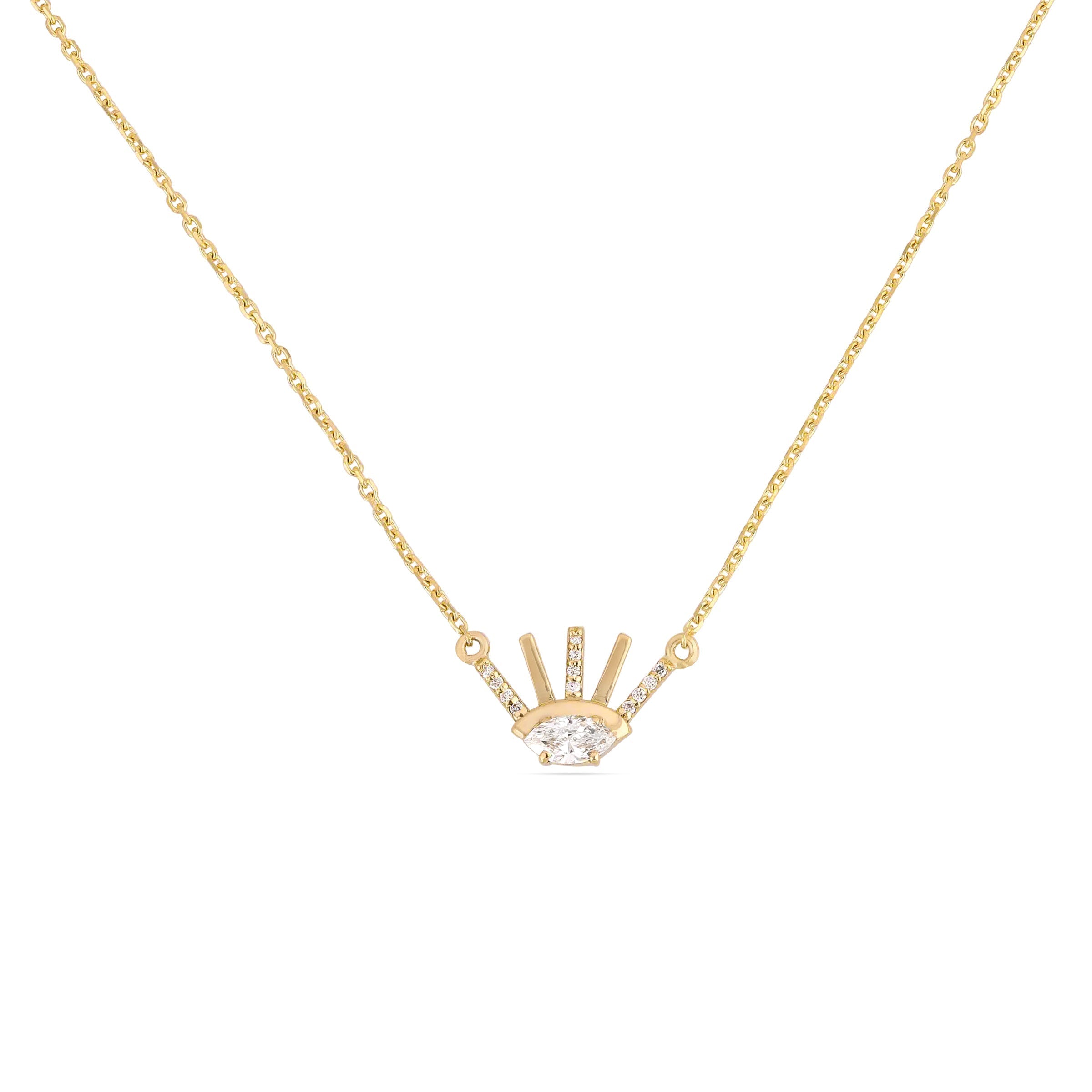 Roya Evil Eye Diamond Necklace