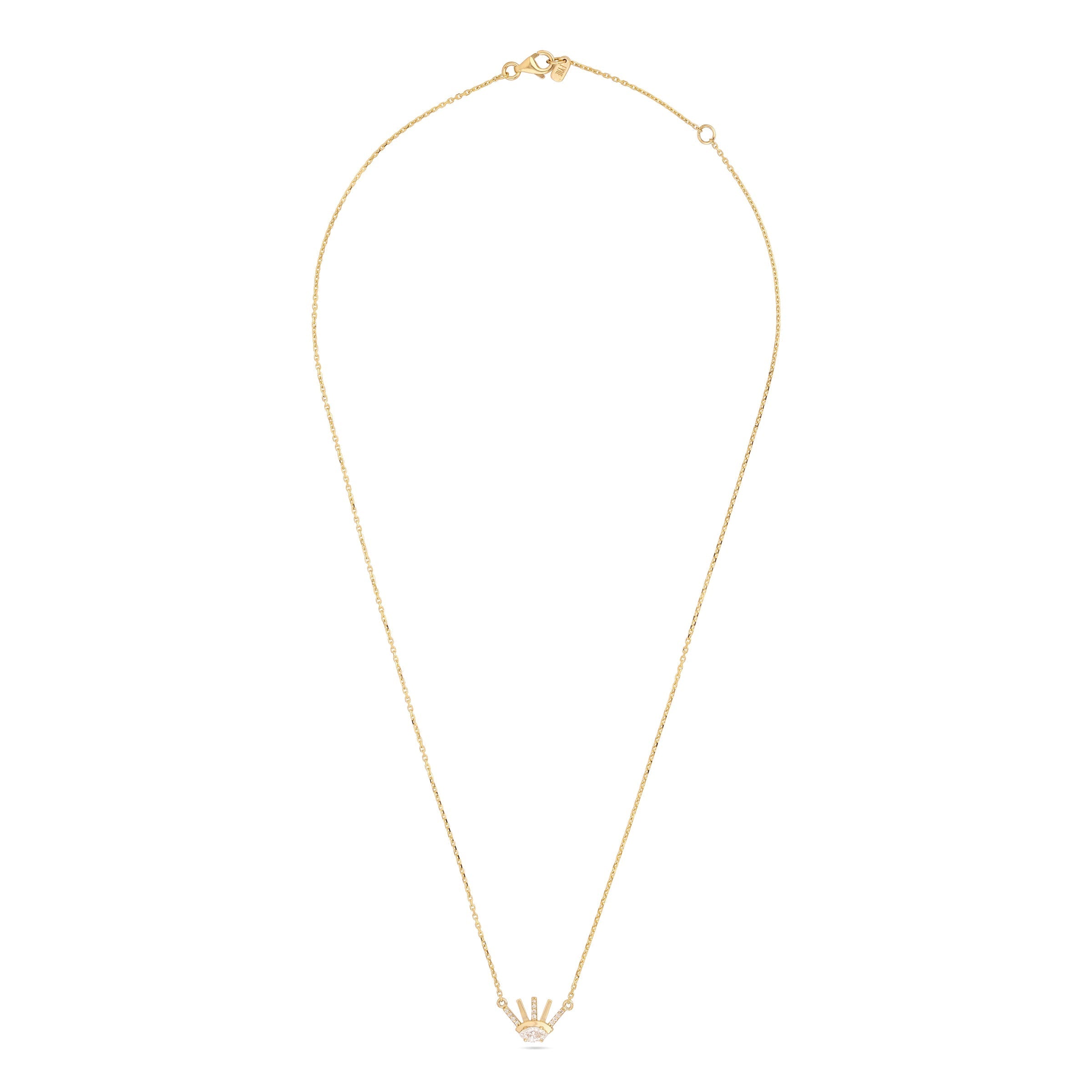 Roya Evil Eye Necklace in Yellow Gold