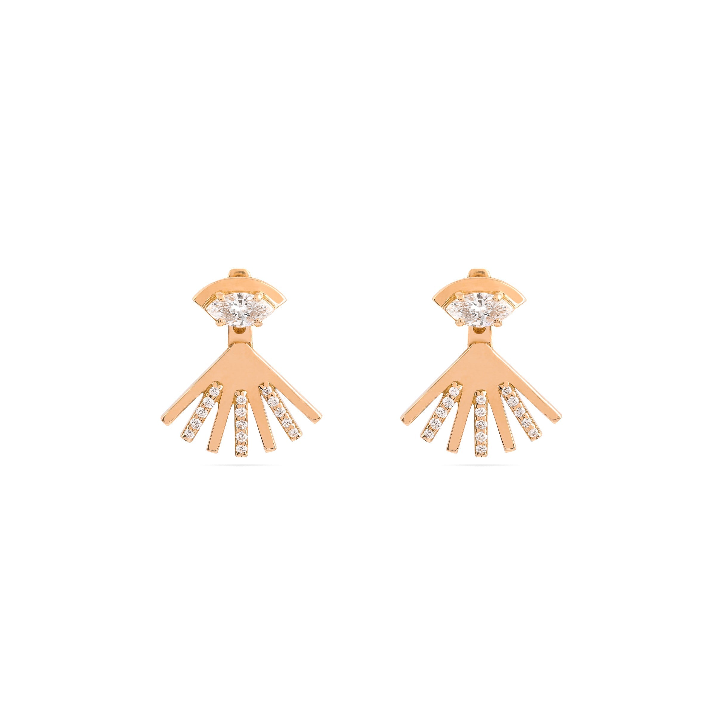 Roya Evil Eye Studs in Rose Gold