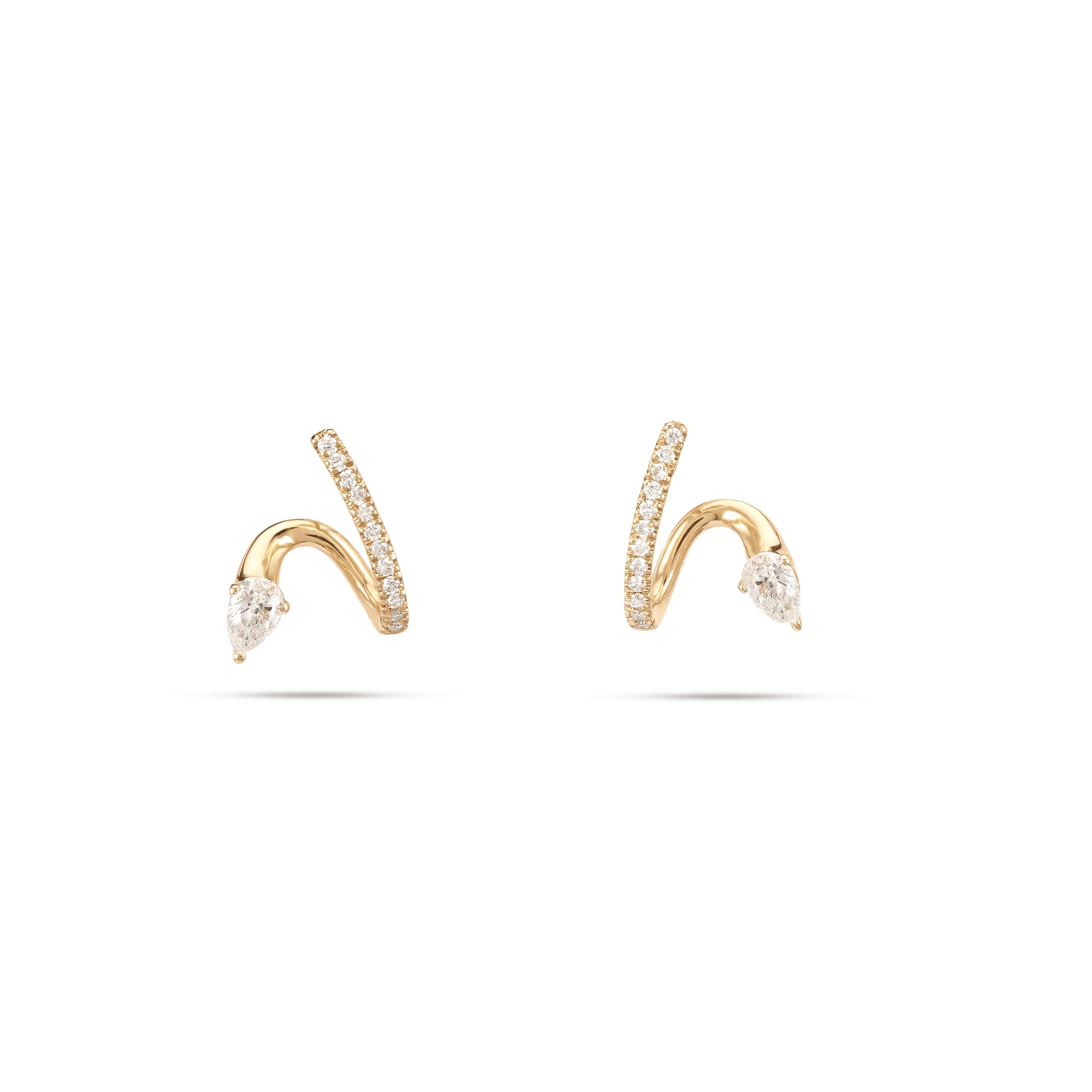 Spiral Diamond Earrings